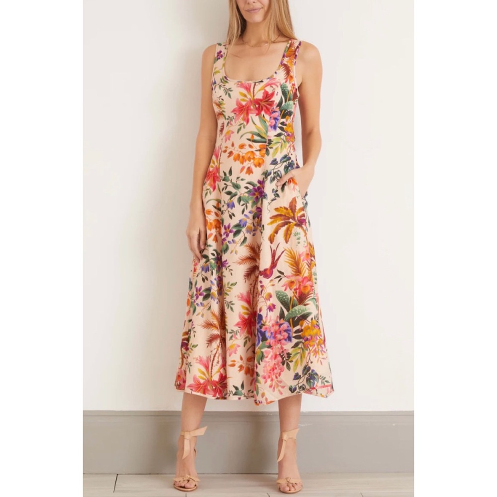 Zimmermann Tropicana Cutout Floral Midi Dress - Picture 2 of 14